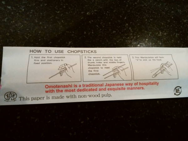 How to chopstick.